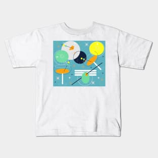 Cocktail Time Retro Atomic Abstract Kids T-Shirt